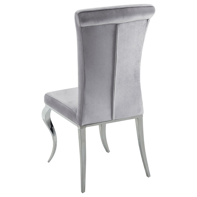Silla de comedor lateral tapizada Betty Velvet (juego de 4)