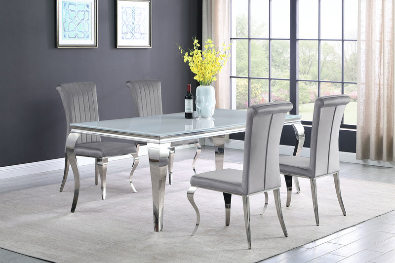 Silla de comedor lateral tapizada Betty Velvet (juego de 4)
