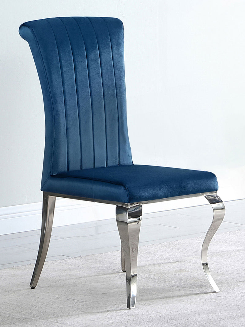 Silla de comedor lateral tapizada Betty Velvet (juego de 4)