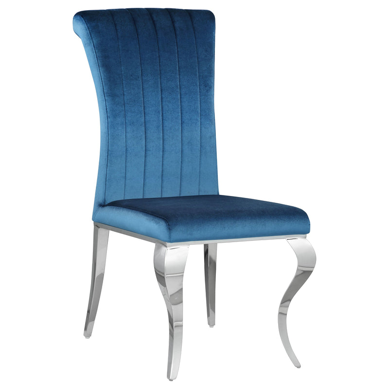 Silla de comedor lateral tapizada Betty Velvet (juego de 4)