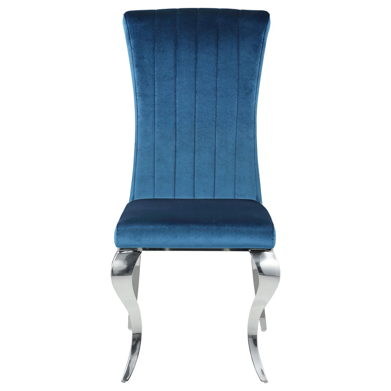 Silla de comedor lateral tapizada Betty Velvet (juego de 4)
