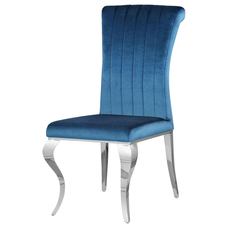 Silla de comedor lateral tapizada Betty Velvet (juego de 4)