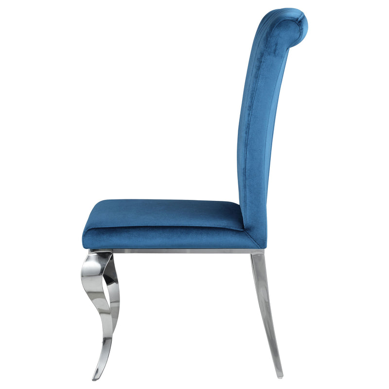 Silla de comedor lateral tapizada Betty Velvet (juego de 4)