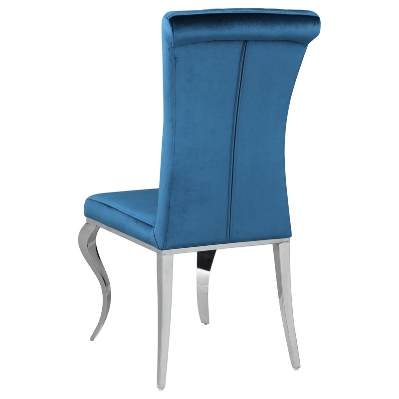 Silla de comedor lateral tapizada Betty Velvet (juego de 4)
