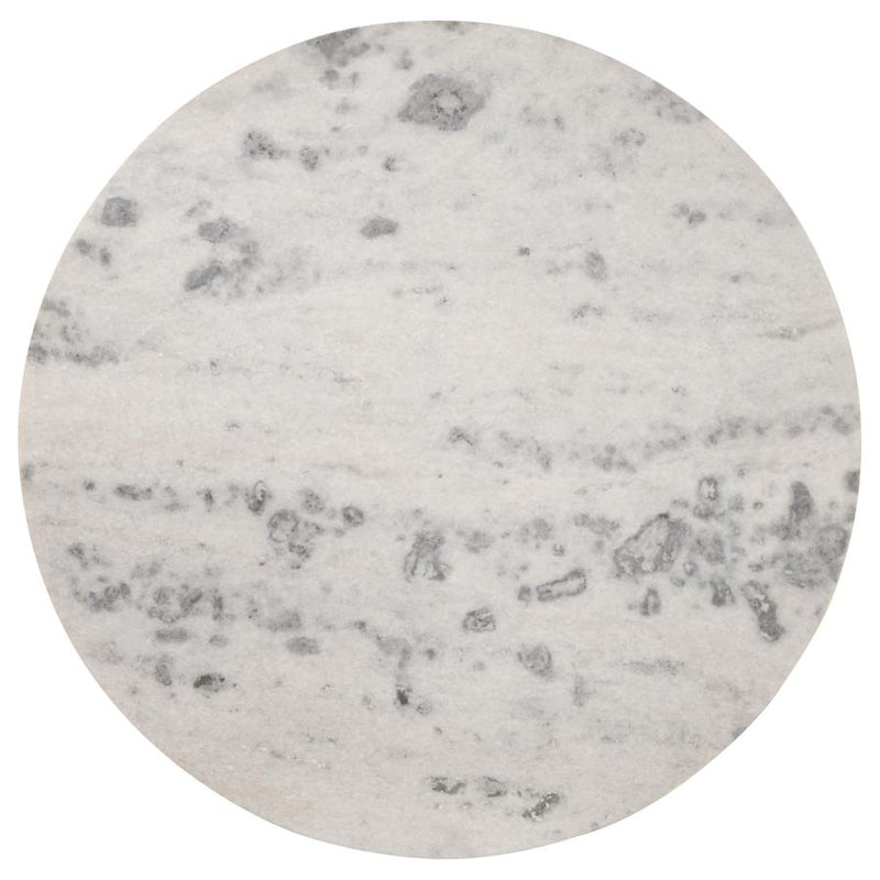 Ortega Round 46-inch Marble Top Wood Dining Table