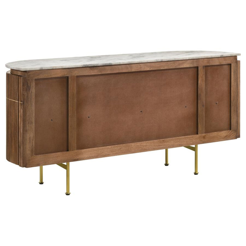 Ortega 4-door Marble Top Sideboard Buffet Cabinet