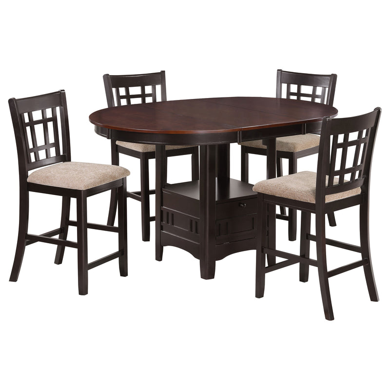 Juego de comedor a la altura del mostrador ovalado Lavon