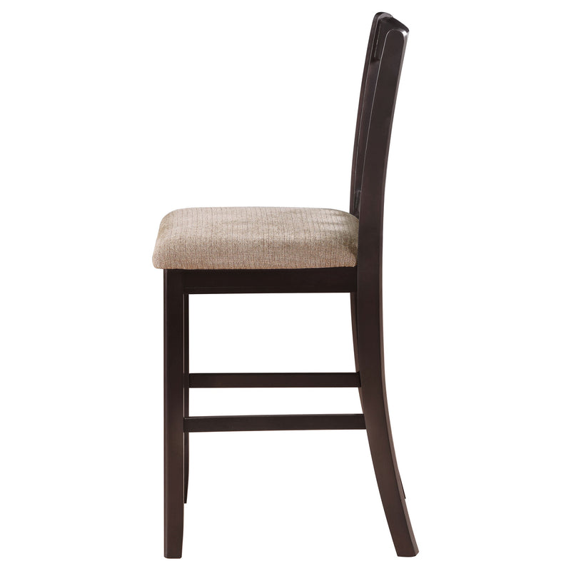 Lavon Wood Counter Chair Tan and (Set of 2)