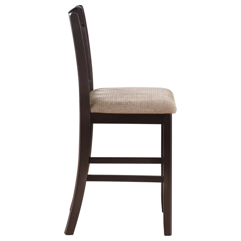 Lavon Wood Counter Chair Tan and (Set of 2)
