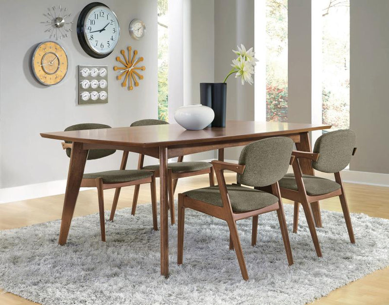 Juego de mesa de comedor rectangular Malone Nogal Oscuro