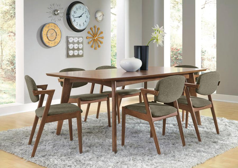 Juego de mesa de comedor rectangular Malone Nogal Oscuro