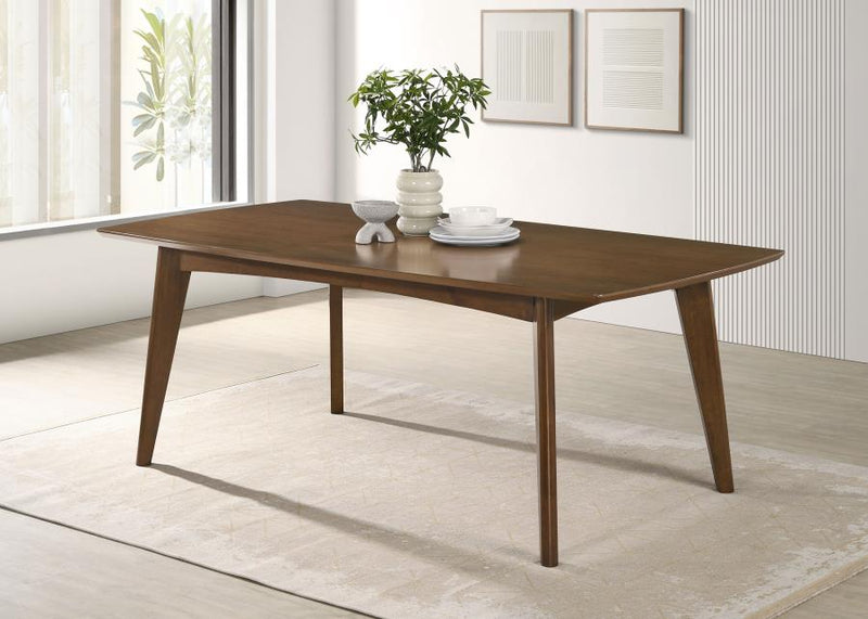 Malone Mesa de comedor rectangular de madera de 78 pulgadas Nogal oscuro