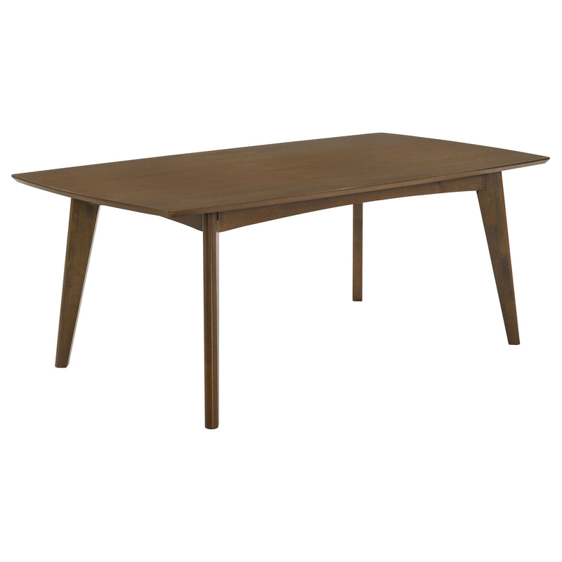 Malone Mesa de comedor rectangular de madera de 78 pulgadas Nogal oscuro