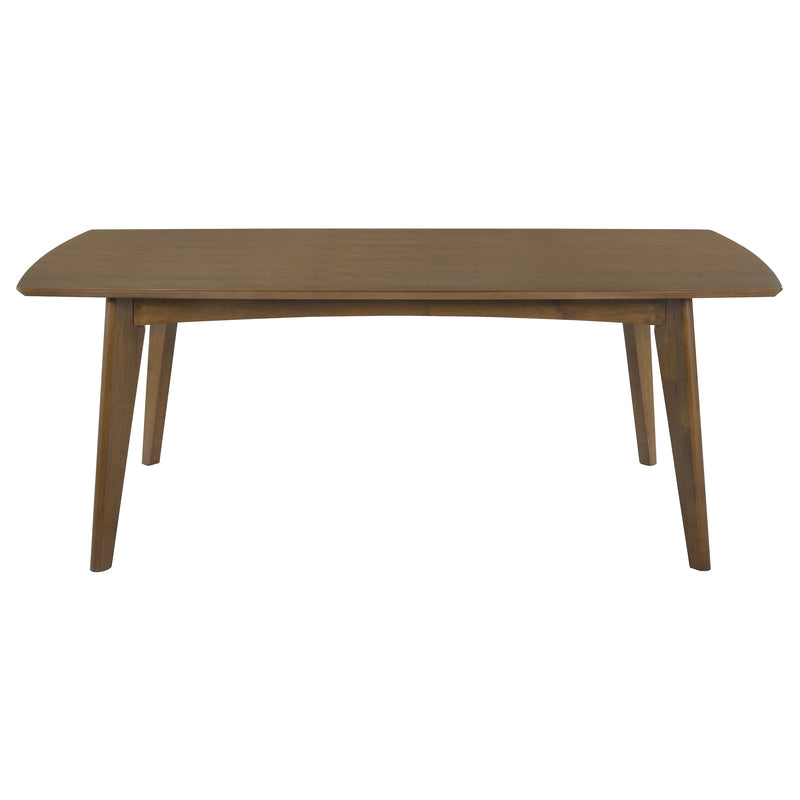 Malone Mesa de comedor rectangular de madera de 78 pulgadas Nogal oscuro