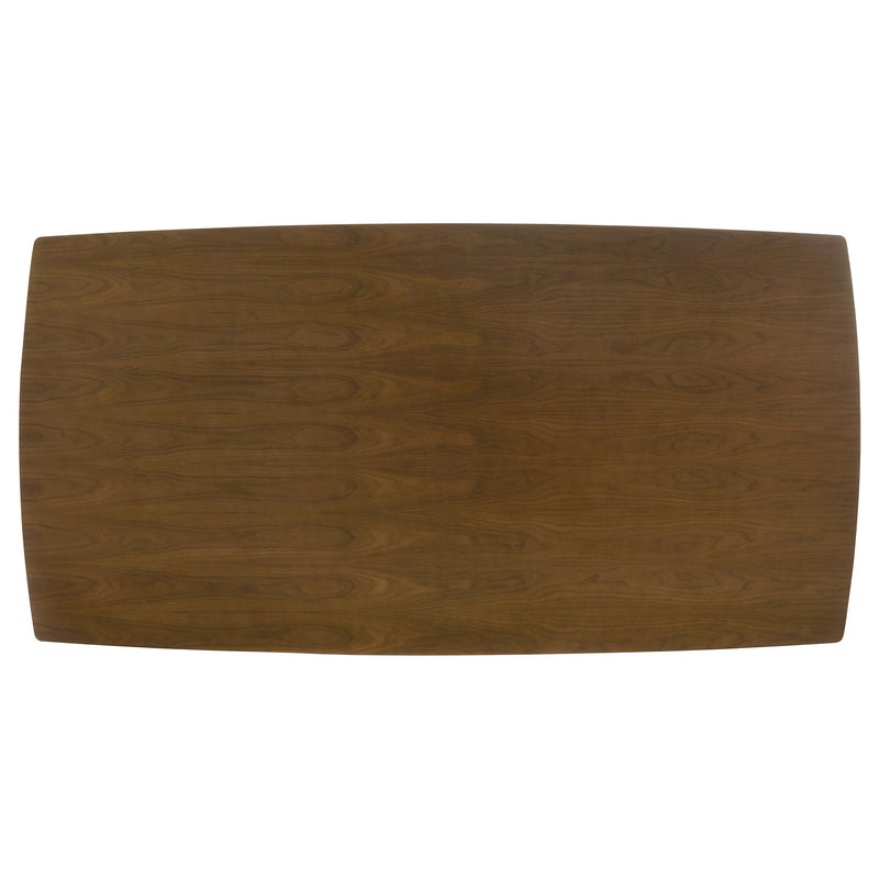 Malone Mesa de comedor rectangular de madera de 78 pulgadas Nogal oscuro