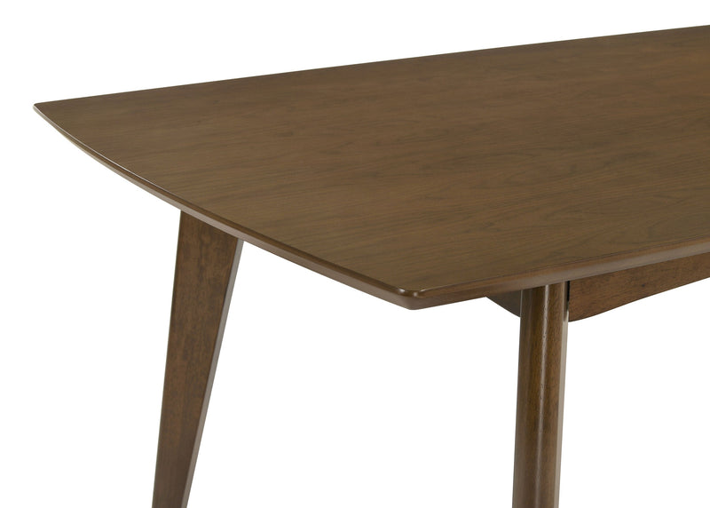 Malone Mesa de comedor rectangular de madera de 78 pulgadas Nogal oscuro