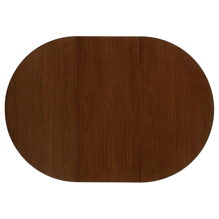 Jedda  Dining Room Set Dark Walnut and Black