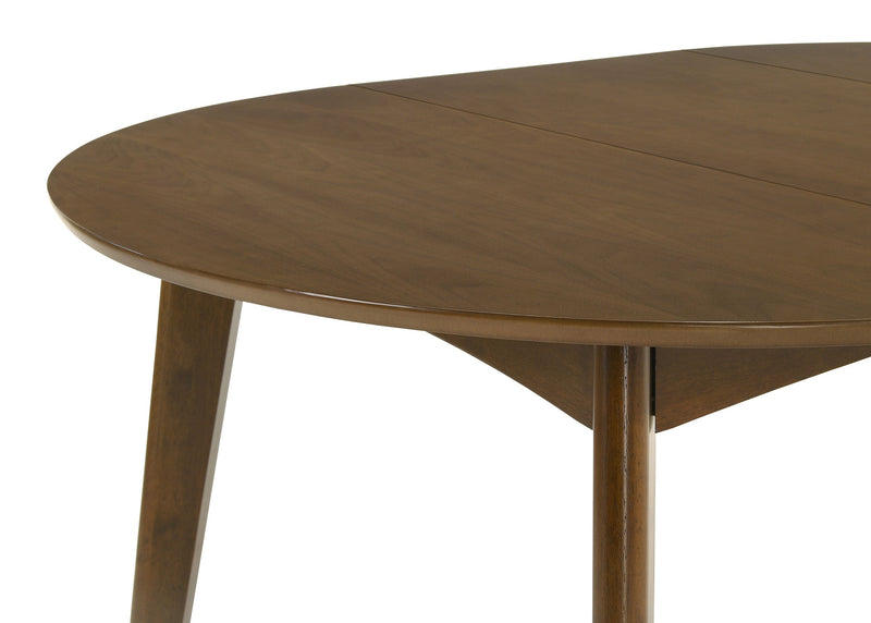 Juego de mesa de comedor ovalada de 5 piezas Jedda Nogal oscuro