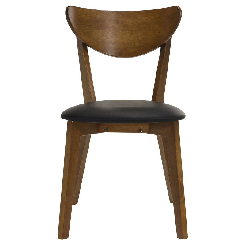 Juego de mesa de comedor ovalada de 5 piezas Jedda Nogal oscuro