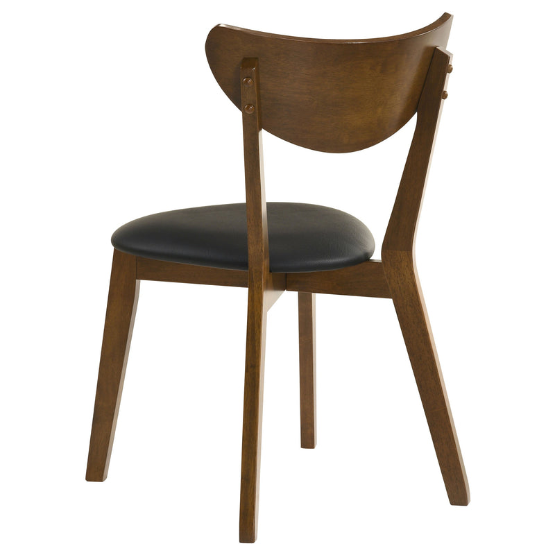 Juego de mesa de comedor ovalada de 5 piezas Jedda Nogal oscuro