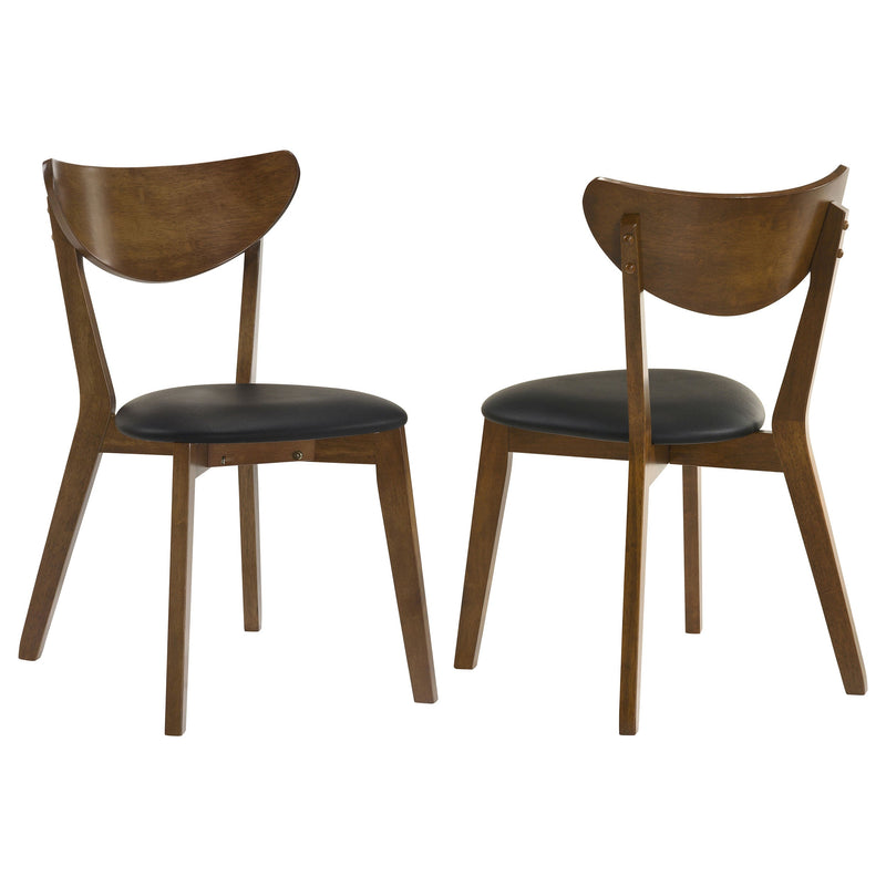 Sillas de comedor auxiliares Jedda de madera de nogal oscuro (juego de 2)