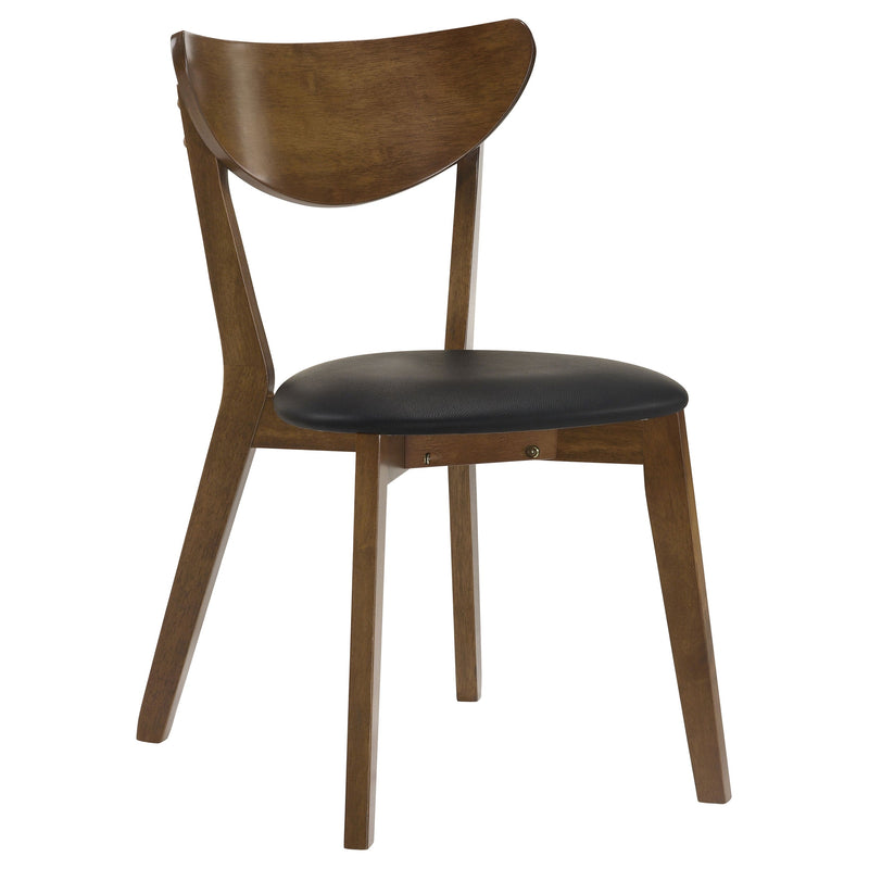 Sillas de comedor auxiliares Jedda de madera de nogal oscuro (juego de 2)