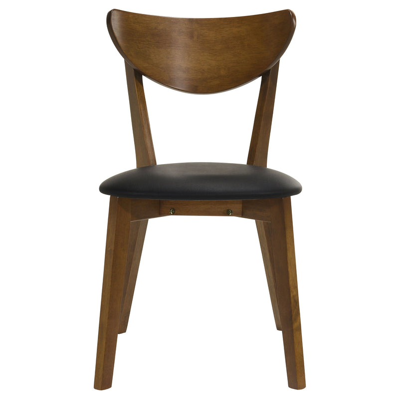 Sillas de comedor auxiliares Jedda de madera de nogal oscuro (juego de 2)