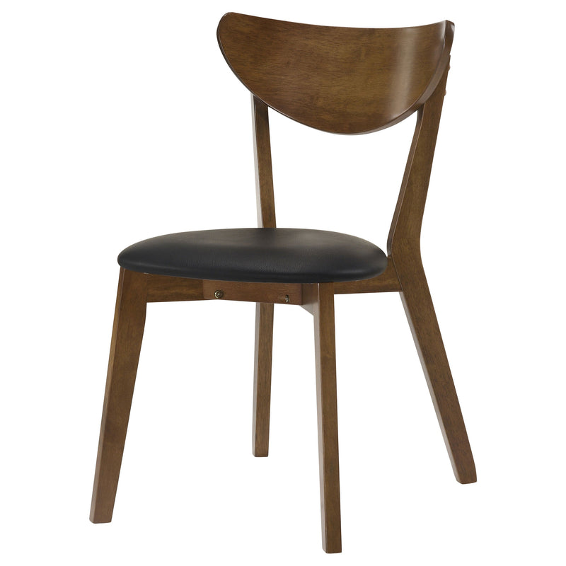 Sillas de comedor auxiliares Jedda de madera de nogal oscuro (juego de 2)