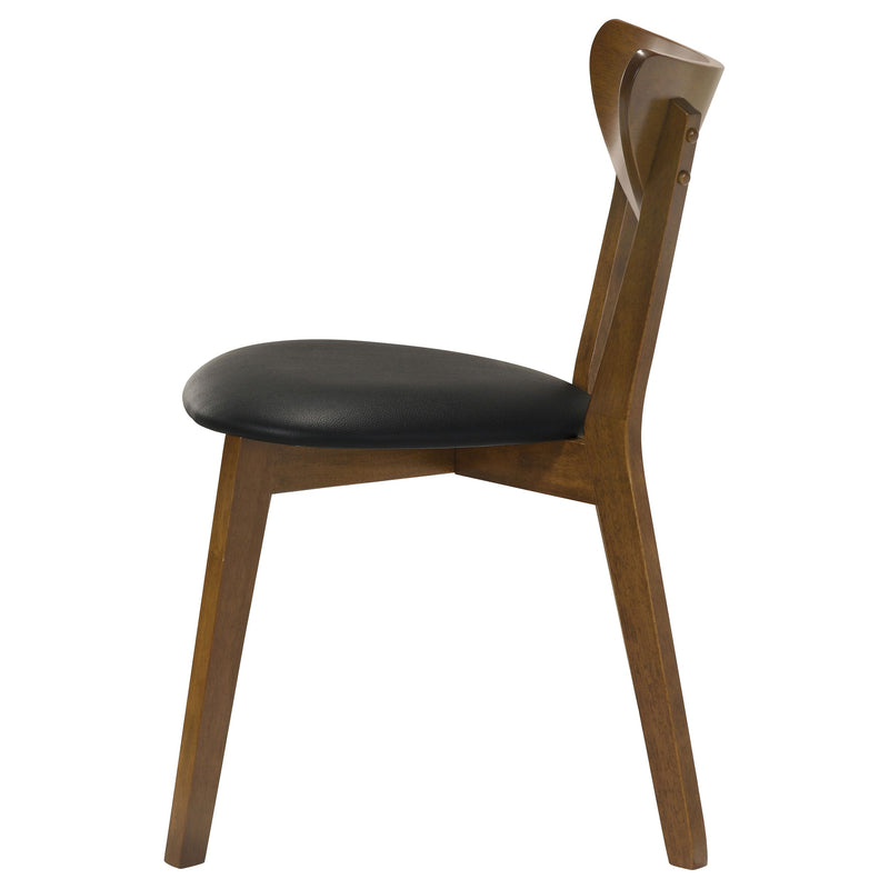 Sillas de comedor auxiliares Jedda de madera de nogal oscuro (juego de 2)