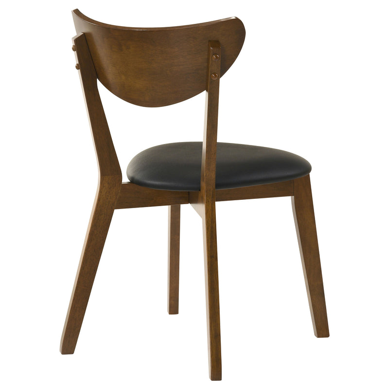 Sillas de comedor auxiliares Jedda de madera de nogal oscuro (juego de 2)