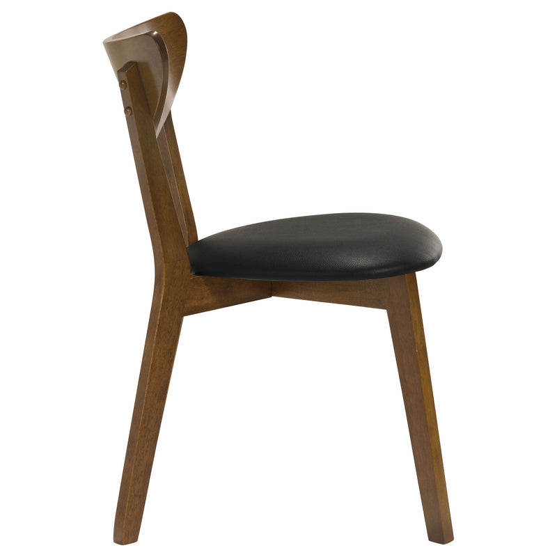 Sillas de comedor auxiliares Jedda de madera de nogal oscuro (juego de 2)