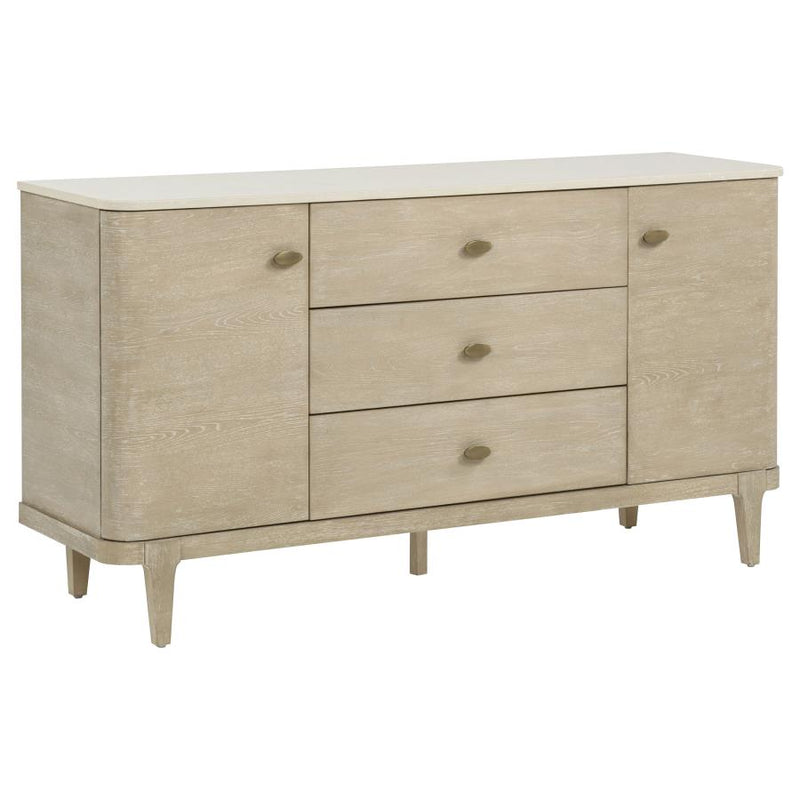 Lucaire 2-door 3-drawer Cultured Marble Top Sideboard