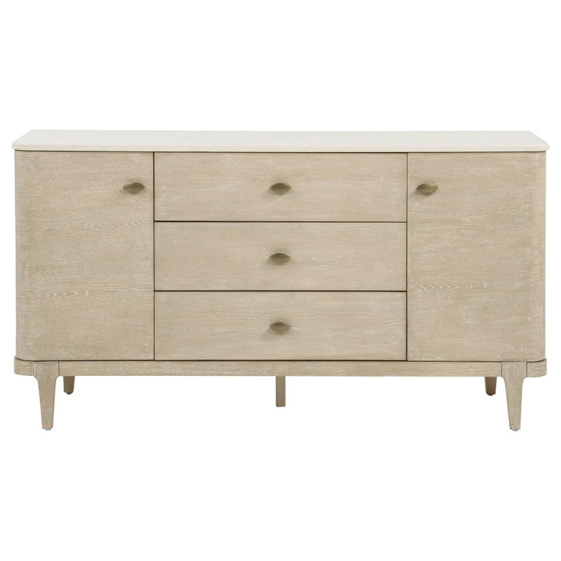 Lucaire 2-door 3-drawer Cultured Marble Top Sideboard