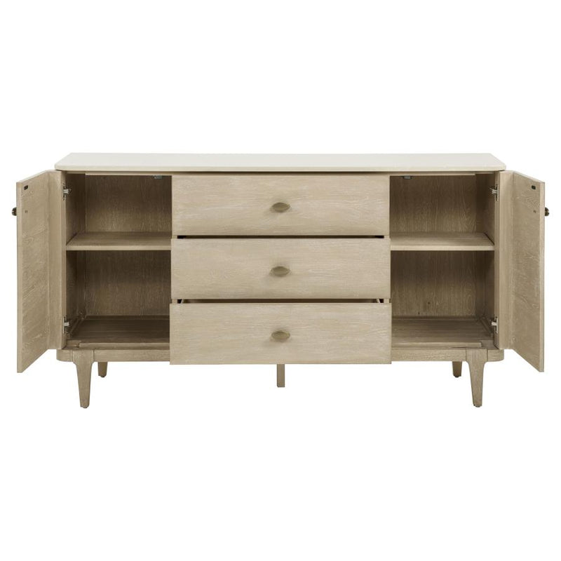 Lucaire 2-door 3-drawer Cultured Marble Top Sideboard