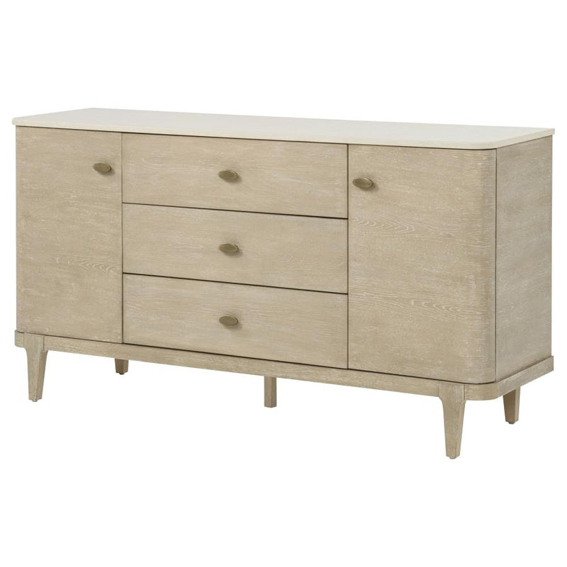 Lucaire 2-door 3-drawer Cultured Marble Top Sideboard