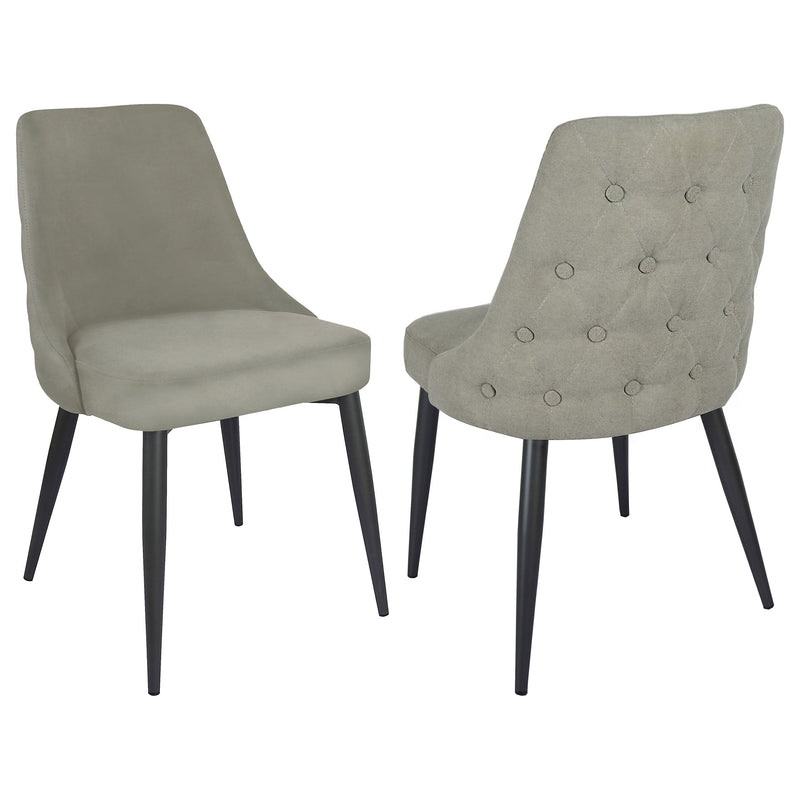 Silla de comedor auxiliar tapizada Cosmo (juego de 2)