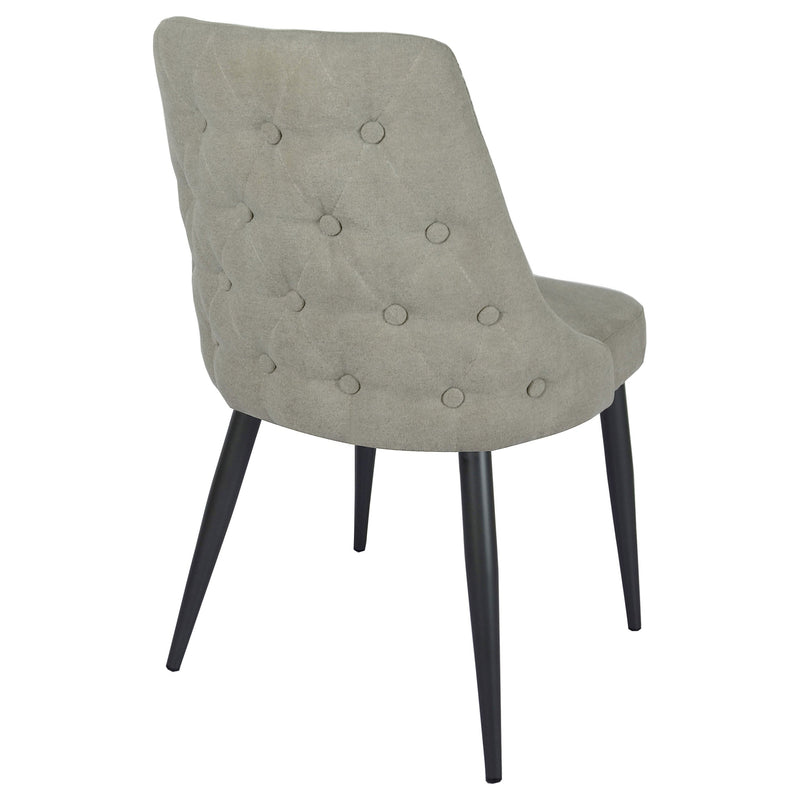 Silla de comedor auxiliar tapizada Cosmo (juego de 2)