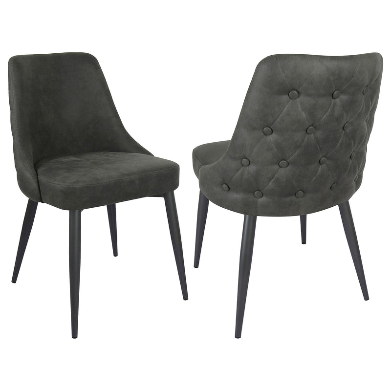 Silla de comedor auxiliar tapizada Cosmo (juego de 2)