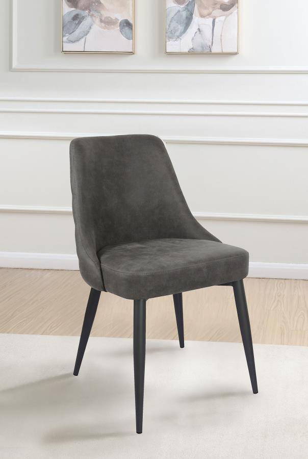 Silla de comedor auxiliar tapizada Cosmo (juego de 2)