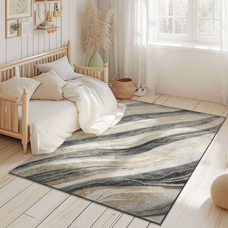 MARBLE Rug Design 1061 Grey 8x11 (7'8x10'8")"