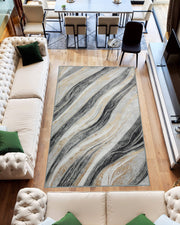 MARBLE Rug Design 1061 Grey 10x13 (9'2x12'5")"