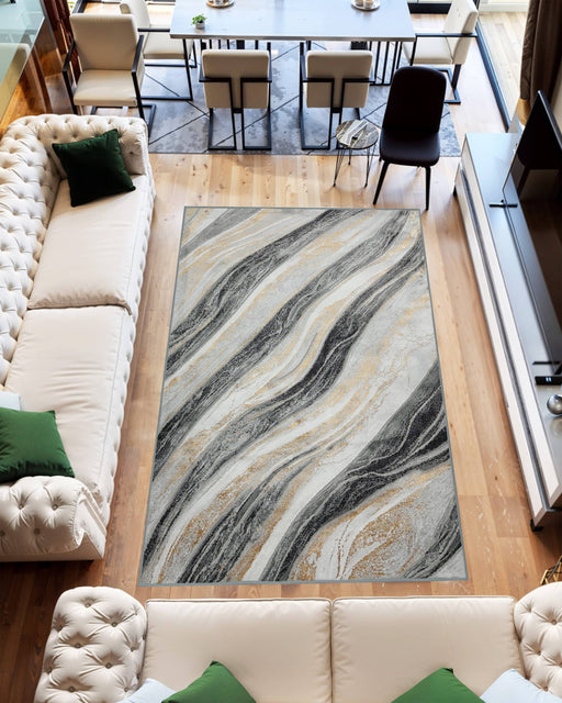 MARBLE Rug Design 1061 Grey 10x13 (9'2x12'5")"