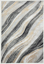 MARBLE Rug Design 1061 Grey 7 Foot Round (6'6x6'6" Round)"