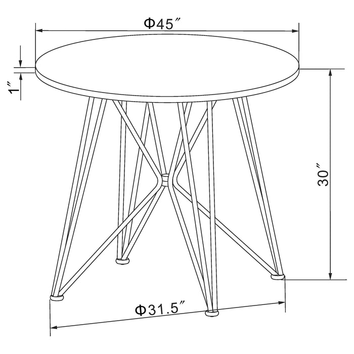 Rennes Round Table Black and Gunmetal