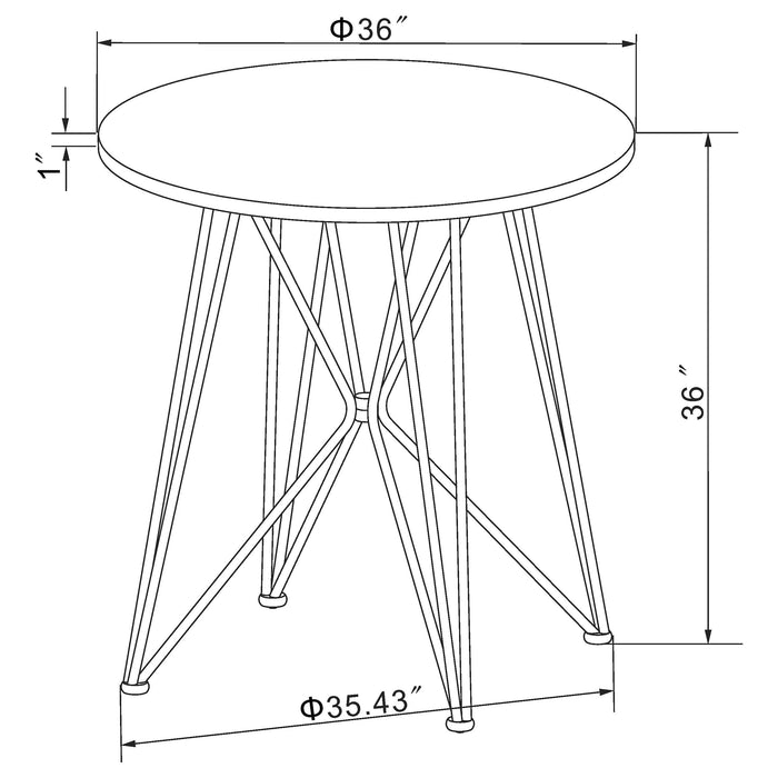 Rennes Round Table Black and Gunmetal