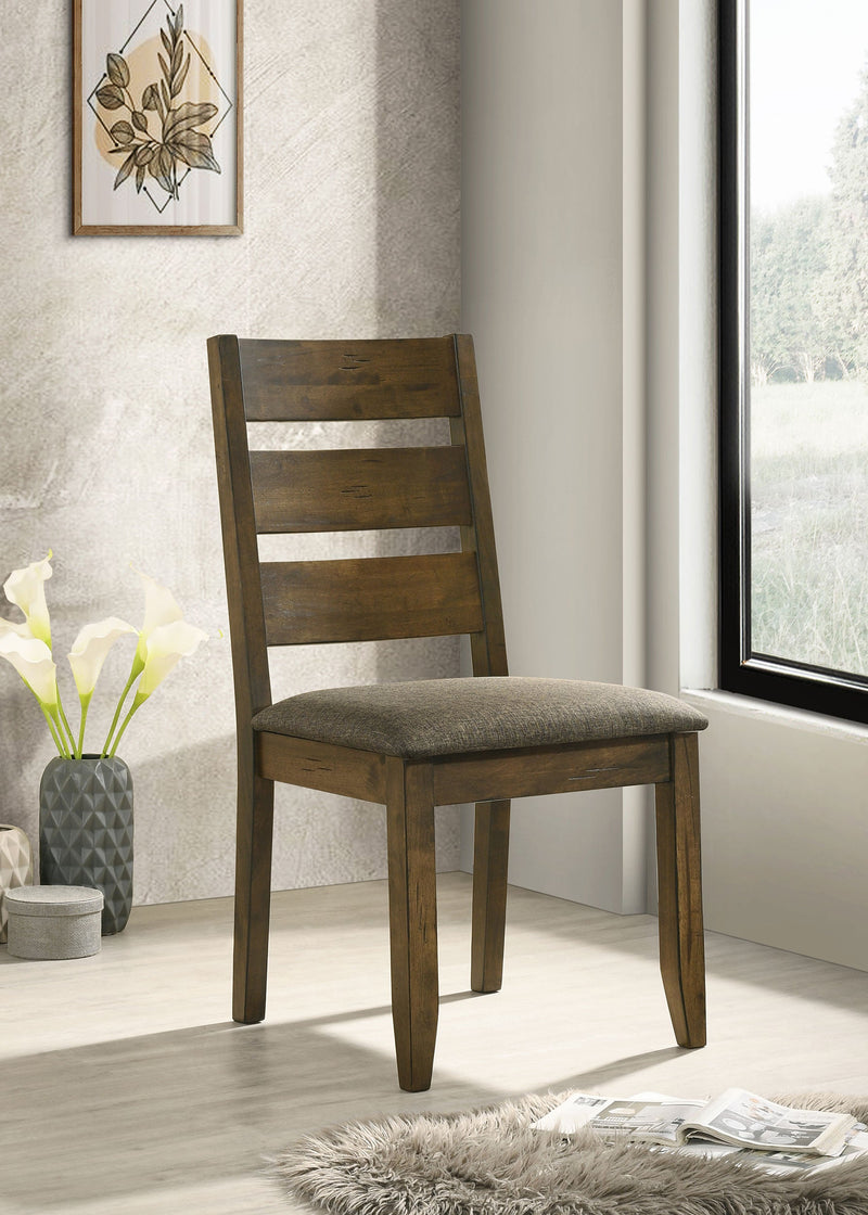 Silla de comedor lateral de madera Alston Knotty Nutmeg (juego de 2)