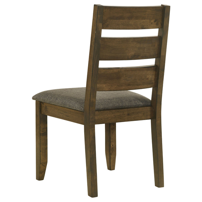 Alston Ladder Back Dining Side Chairs Knotty Nutmeg and Brown (Set of 2)