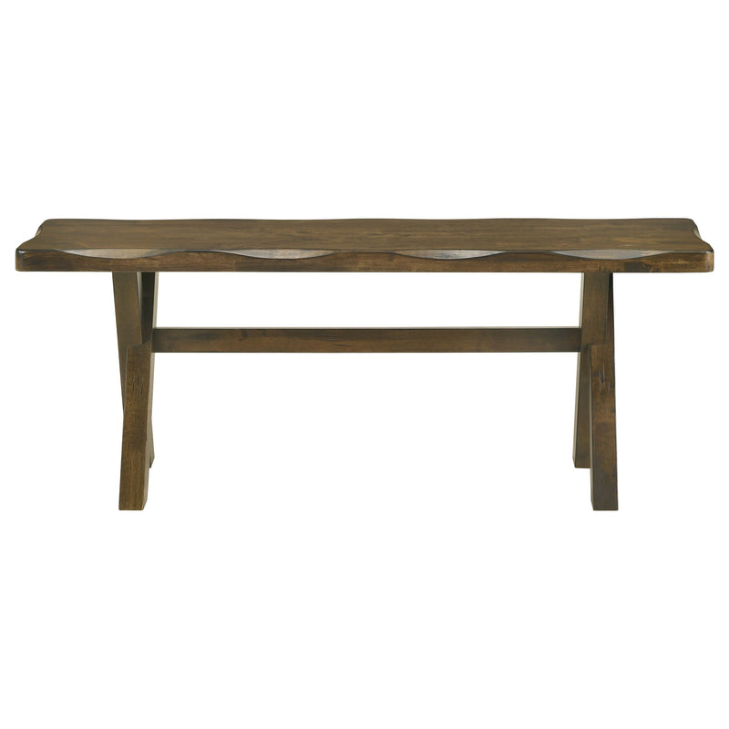 Banco de comedor de madera maciza Alston de 47 pulgadas, color Knotty Nutmeg