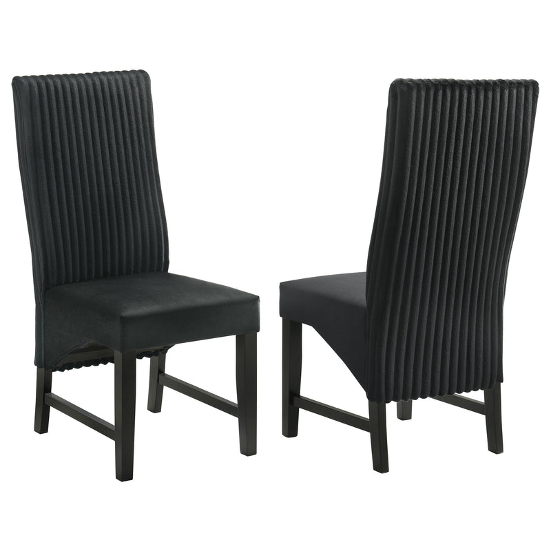 Silla auxiliar de comedor tapizada Barrand (juego de 2)