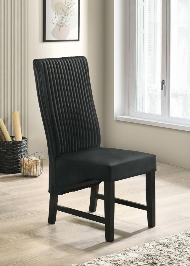 Silla auxiliar de comedor tapizada Barrand (juego de 2)